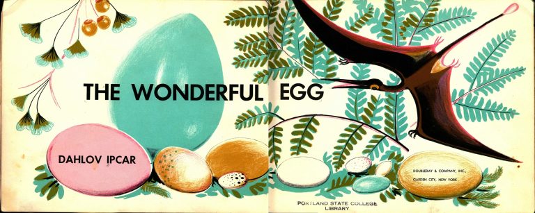 Title page of 1958’s The Wonderful Egg by Dahlov Ipcar