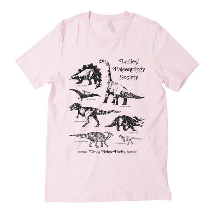 Ladies' Paleontology Society tee shirt