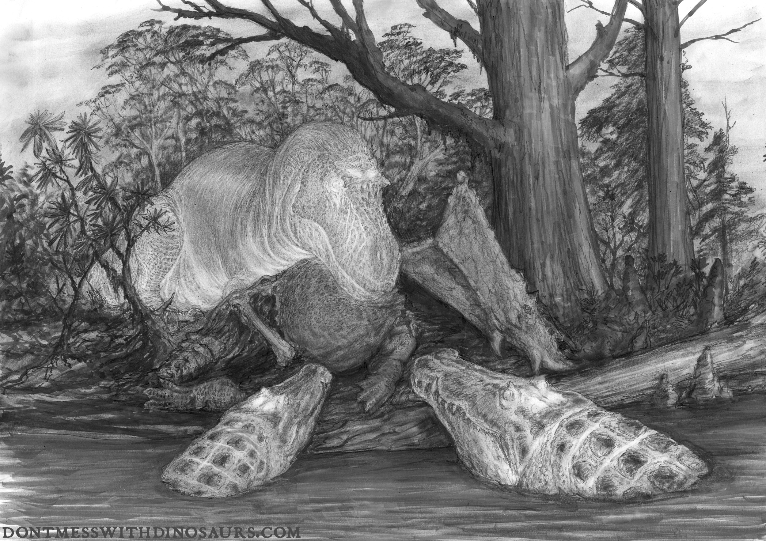 Thermal Daspletosaurus by Brian Engh - graphite stage