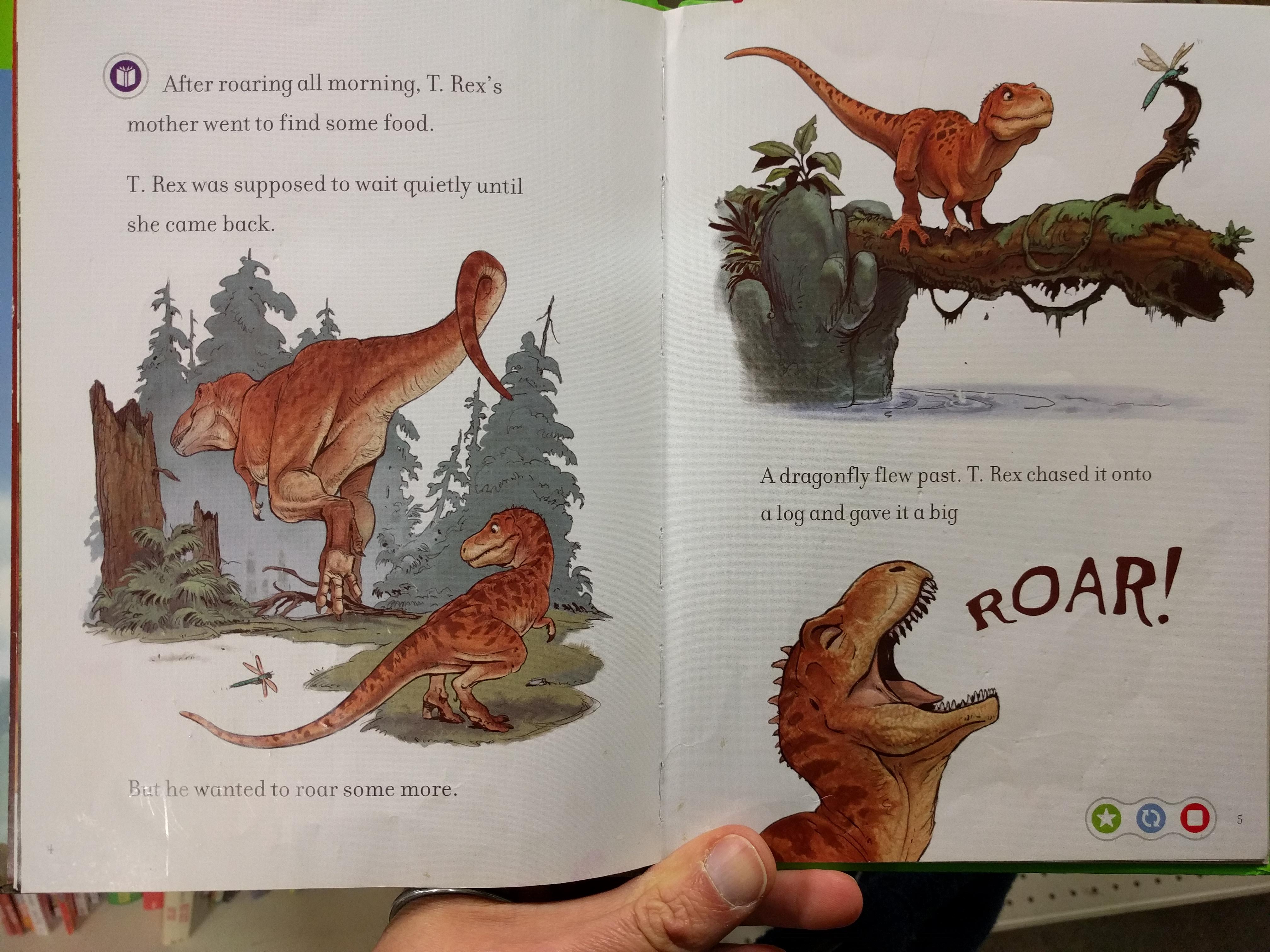 Interior pages of T. Rex's Mighty Roar
