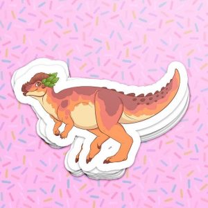 Pachycephalosaurus sticker design