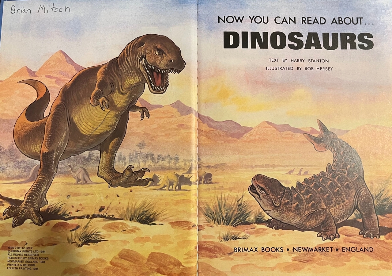 Now You Can Read About Dinosaurs title spread