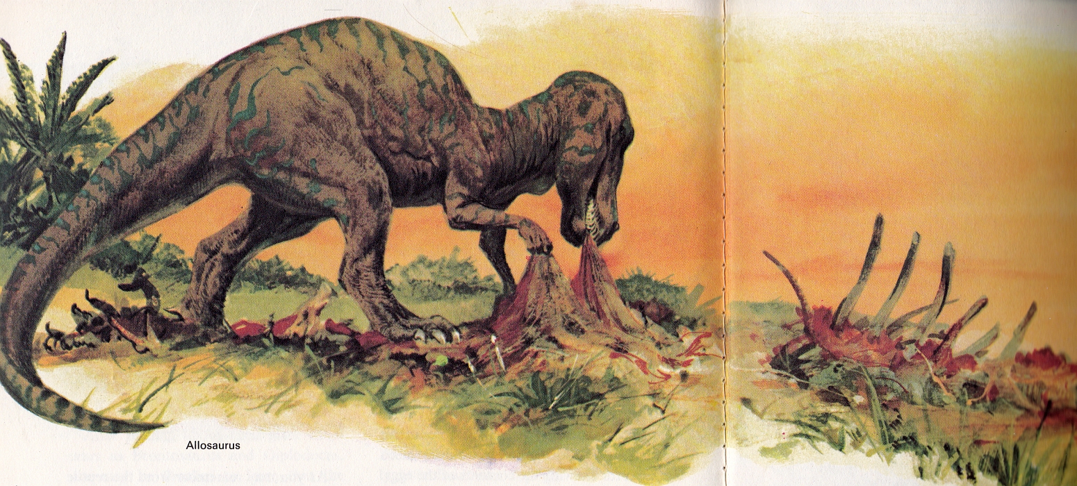 Golden World Explorer book - Allosaurus