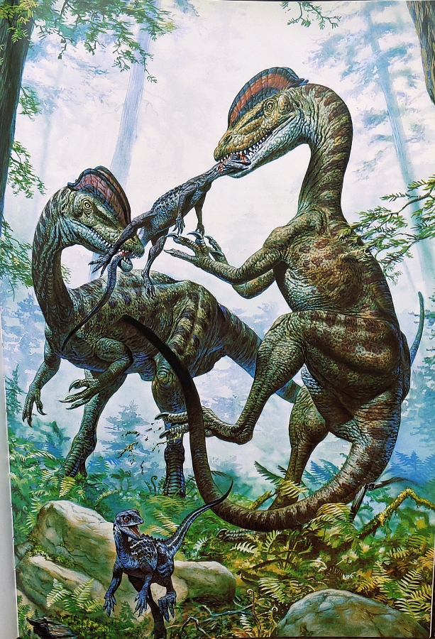 Dilophosaurus by Mark Hallett